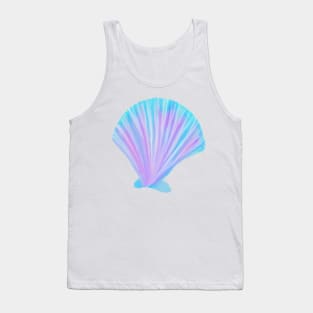 Watercolor seashell aquamarine Tank Top